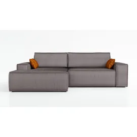 mebloland Ecksofa TOR mit Schlaffunktion. Farbe: Ash. - Grau