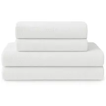 Blumtal Premium Handtuchset 70 x 140 cm und 50 x 100 cm weiß 4-tlg.