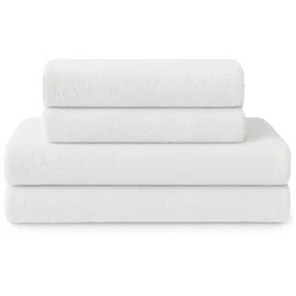Blumtal Premium Handtuchset 70 x 140 cm und 50 x 100 cm weiß 4-tlg.