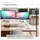 Tectake tectake® Monitorständer, 3-teilig, breitenverstellbar, schwenkbare Seitenteile, zusätzlicher Stauraum, 79 - 115 x 27 x 10,5 cm, Arbeitszimmer, Schreibtische