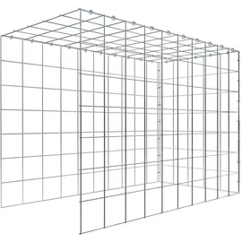 Gabiona C-Ring-Gabione-Anbaukorb Typ 4 70 x 100 x 50 cm Maschenw 10 x 10 cm