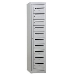 Gürkan Schließfachschrank lichtgrau 111314, 10 Schließfächer 40,0 x 50,0 x 180,0 cm
