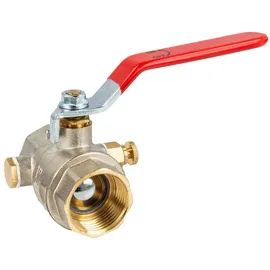 ew-haustechnik Kugelhahn mit Entleerung Größe 1/2" - DN 15, beidseitig Innengewinde