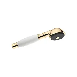 Dornbracht Handbrause 28002970-09 messing, Metall, Porzellangriff weiß
