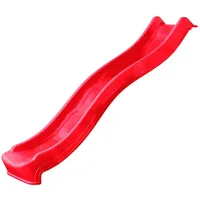 Wickey Rutsche Flow Rutsche 220 cm: Hochwertig und sicher für abenteuerlustige Kinder, (Maximales Benutzergewicht 50 kg), Extrem witterungsbeständig, Inklusive Wasseranschluss rot
