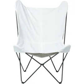 Beliani Sessel NYBRO Samtstoff 70 x 99 x 85 cm Weiß/Schwarz retro