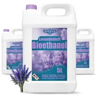 Bioethanol 96,6% 15L | Bio Alkohol Lavendelduft 96,6% 15L | Bioethanol für Kamin, Tischkamin, Bioethanol Kamin | Bioethanol Lavendelduft | Saubere...