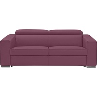 Egoitaliano Schlafsofa »Cabiria«, Sofa inkl. Schlaffunktion, Kopfteile verstellbar, mit Metallfüßen lila