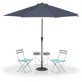 Relaxdays Sonnenschirm, rund, anthrazit neigbar Ø 300,0 cm