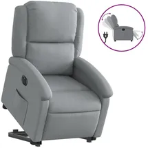 vidaXL Relaxsessel mit Aufstehhilfe Elektrisch Polyester 86,5 x 99,5 x 86,5 cm Hellgrau
