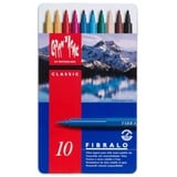 Caran d'Ache FIBRALO Aquarelle Filzstifte in Metallbox - 10 Stück