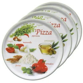 Mambocat Pizzateller Napoli 33 cm grün 4er Set