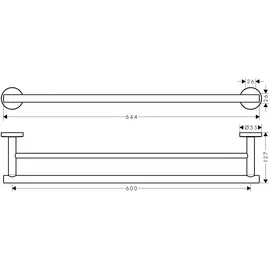 Hansgrohe Logis Universal Badetuchhalter Chrom 41712000