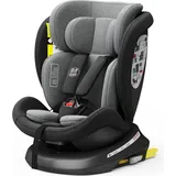 Tweety Plus DELUXE iSizeGrau Kindersitz mit 360 Grad drehbarem Isofix-System-BUF BOOF 0, 36 kg - Cyan