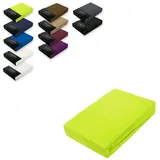 EXKLUSIV HEIMTEXTIL Spannbettlaken Frottee 140 - 160 x 200 cm Apfelgrün