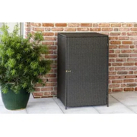 Merxx Mülltonnenabdeckung für 1 Tonne 64 x 64 x 109 cm grau