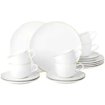 SELTMANN WEIDEN Liberty Kaffeeservice 18-tlg. gold/weiß