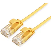 Roline UTP DataCenter Patchkabel Kat.6A (Class EA), LSOH, slim, gelb, 0,15 m