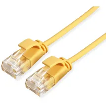 Roline UTP DataCenter Patchkabel Kat.6A (Class EA), LSOH, slim, gelb, 0,15 m