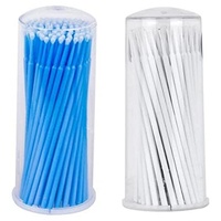 Microbrush Stäbchen Reinigungsstäbchen Lacktupfer Pinsel 100 Stück (L, Blau)