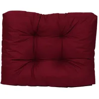 TexDeko Garden halbes Palettenkissen 60x80x18cm wasserabweisend UV-beständig, Bordeaux -