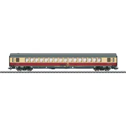 Personenwagen MÄRKLIN "Märklin Schnellzugwagen Apmz 121 - 43861", rot (rot, beige), Modelleisenbahn-Fahrzeuge, KinderB:3,5cm H:5cm L:28,2cm, Kunststoff, Metall, Made in Europe, B:3,5cm H:5cm L:28,2cm