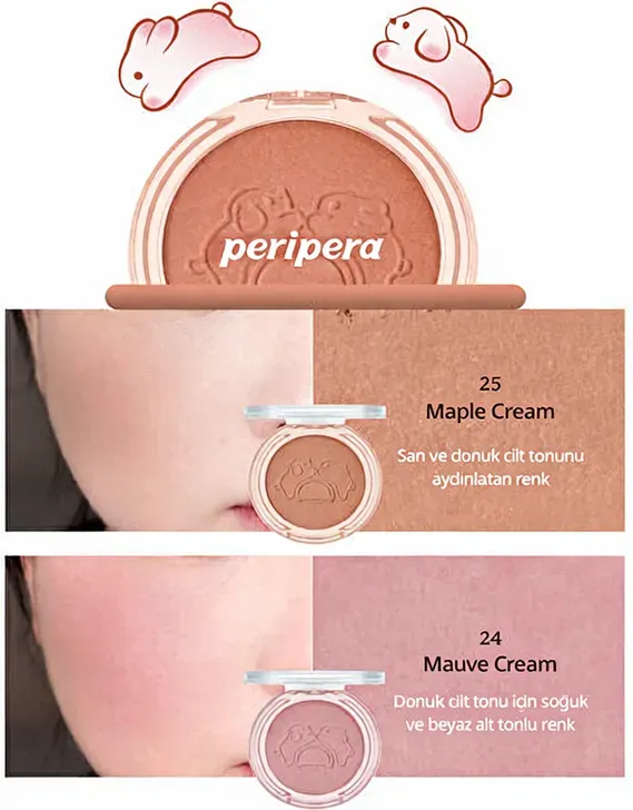 Peripera PURE BLUSHED SUNSHINE CHEEK (TTEOK RECIPE) 025 MAPLE CREAM
