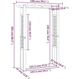 vidaXL Rosenbogen 150 x 60 x 204 cm Holz Imprägniert