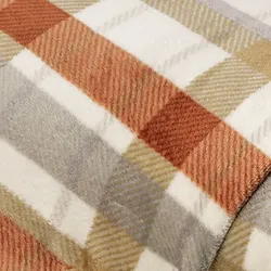Wellness-Fleece "Herbst-Karo", orange-color