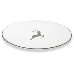 Gmundner Keramik Grauer Hirsch, Platte oval (28x21cm)
