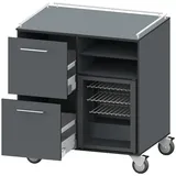 gardinner kellner, service und getränkestation gd90802a4k16 wetterfest mit 2 flaschenauszügen links, kühlgerät k 16 flaschen rechts