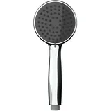 Wenko - Duschkopf Basic Grau ø 10 cm, ø 10 cm, Silber glänzend, Kunststoff (abs) chrom - silber glänzend