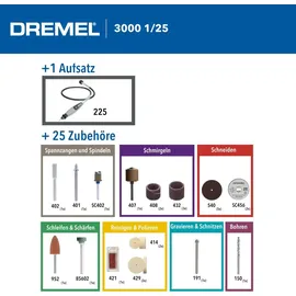 DREMEL 3000-1/25 EZ inkl. Koffer + Zubehör F0133000JP