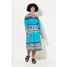 Angel Of Style by Happy Size Kleid A-Linie Blau/Schwarz/Weiß 52