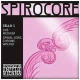 Pirastro Thomastik Einzelsaite für Cello 4/4 Spirocore - G-Saite Spiralseilkern, Chrom umsponnen, mittel