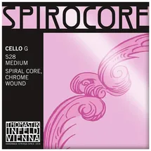 Pirastro Thomastik Einzelsaite für Cello 4/4 Spirocore - G-Saite Spiralseilkern, Chrom umsponnen, mittel
