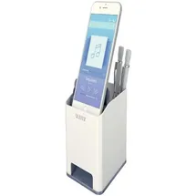 Leitz WOW Duo Colour perlweiß/grau Polystyrol 2 Fächer 9,0 x 10,1 x 10,0 cm mit Prämie nach Registrierung