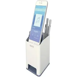 Leitz WOW Duo Colour perlweiß/grau Polystyrol 2 Fächer 9,0 x 10,1 x 10,0 cm mit Prämie nach Registrierung