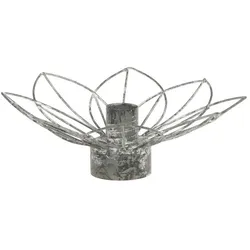 Chic Antique Eisen Kerzenständer in Blumenform, 5x13 cm