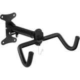 Maclean Brackets Fahrrad-Wandhalterung | Verstellbare Stahlhalterung für Fahrräder bis 30 kg | Klappbar & platzsparend | Länge 37-47 cm