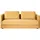 Beliani 3-Sitzer Schlafsofa Samtstoff senfgelb mit Stauraum