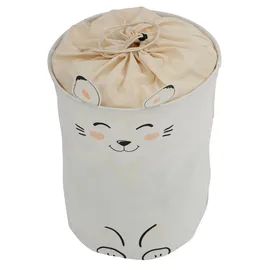 OTTO home Wäschesack OTTO HOME "Millisy", gelb, B:35cm H:50cm T:35cm Ø:35cm, Baumwolle, Polyester, Wäschesammler, mit Hasen-Motiv, Höhe ca. 50 cm
