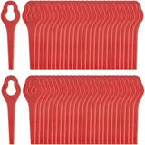 50 Ersatzmesser Für Rasentrimmer, Kunststoff-ersatzmesser Für Rasenkantenschneider, Rot, 90 Mm
