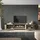 SKRAUT HOME Lowboard 315x50x35 cm Eiche Schwarz Holzwerkstoff