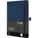 Sigel Notizbuch Conceptum® ca. DIN A5 liniert, dunkelblau Softcover 194 Seiten