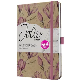 Sigel Wochenkalender Jolie 2027 Braun/Rosa/Weiß
