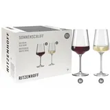 Ritzenhoff & Breker Ritzenhoff Weinglas 12er Set - 6x Rotweinglas 500 ml, 6x Weißweinglas 400 ml - Sonnenschliff, Made in Germany