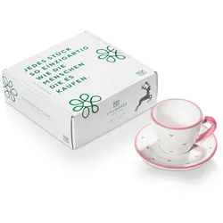 Gmundner Keramik Herzerl Rosa, Espresso für Dich/2tlg.im Geschenk.