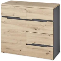 Stella Trading MEMPHIS Kommode in Artisan Eiche Optik, Graphit
