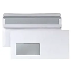 Briefumschlag DIN lang mF sk ws 1.000 St./Pack. - weiß
